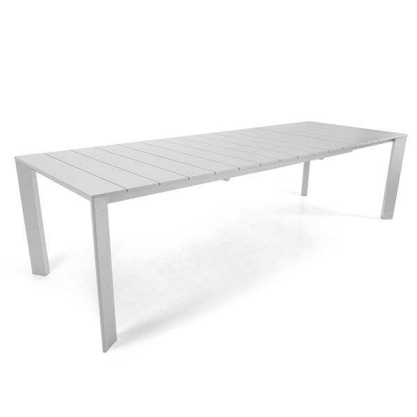 Ausziehbarer tisch 281 cm aus aluminium mit lattenrost - spezifisch