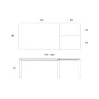 Ausziehbarer Tisch auf 298 cm aus Keramik und Metall Made in Italy – Tulip Viadurini