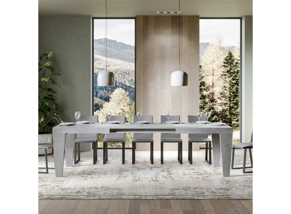 Ausziehbarer Tisch auf 440 cm. Erhältlich in verschiedenen Ausführungen – Berg Viadurini