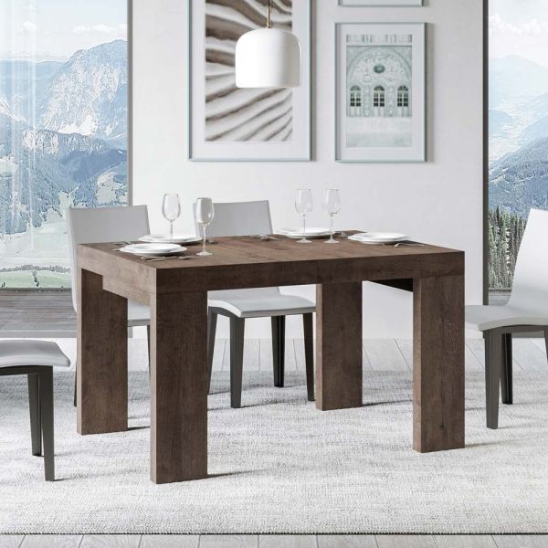 Ausziehbarer tisch auf 440 cm aus mikropartikeln aus holz, hergestellt in italien – baum