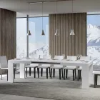 Ausziehbarer Tisch auf 440 cm aus Mikropartikeln aus Holz, hergestellt in Italien – Baum Viadurini