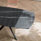 Ausziehbarer Fasstisch aus geschichtetem HPL mit verschiedenen Oberflächen - Incontro Viadurini