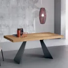 Ausziehtisch mit Mittelverlängerung aus furniertem Holz - Aperol Viadurini
