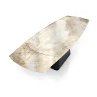 Ausziehbarer Tisch mit Stahlgestell und Keramikplatte in Marmoroptik - Emilia  Viadurini