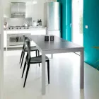 Ausziehbarer Tisch mit Beinen aus Buchenholz, L130 / 210xP80cm, Denisio Viadurini