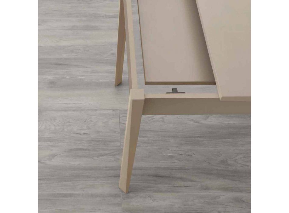 Empoli ausziehbarer Tisch mit Massivholzbeinen, modernes Design