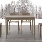 Empoli ausziehbarer Tisch mit Massivholzbeinen, modernes Design Viadurini
