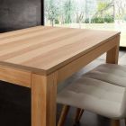 Ausziehbarer Tisch mit Massivholzbeinen und Indiana Blockboard Top Viadurini