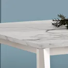 Ausziehbarer Tisch mit Melaminplatte und Metallgestell - Ariel Viadurini