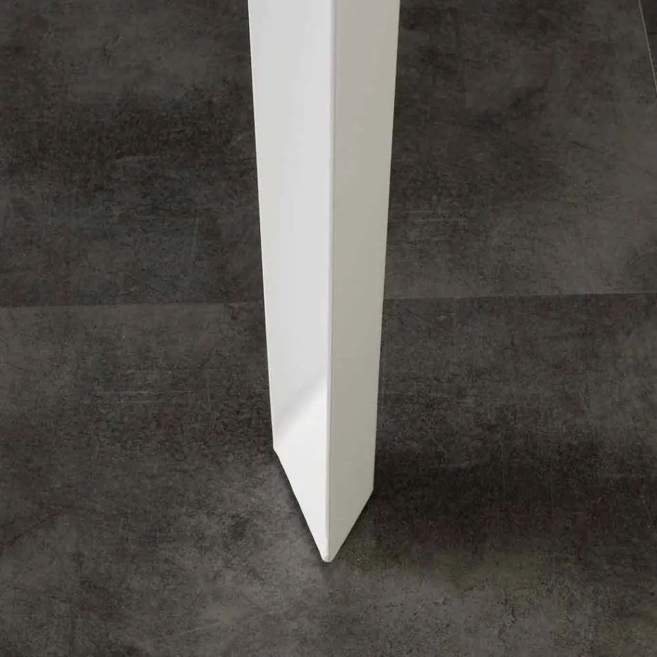 Ausziehbarer Tisch mit moderner Platte aus gehärtetem Glas Baltimora Viadurini