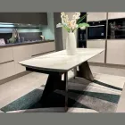 Ausziehbarer Tisch von 180 bis 260 cm mit Sintersteinplatte - Eclisso Viadurini