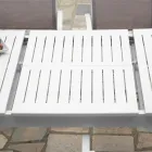 Ausziehbarer Gartentisch aus Aluminium mit gelatteter Platte - Passport Viadurini