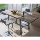 Ausziehbarer Esstisch aus Holz und Metall bis zu 280 cm - Gallotto Viadurini