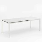 Design ausziehbarer Tisch mit weißer Keramikplatte, Nosate Viadurini