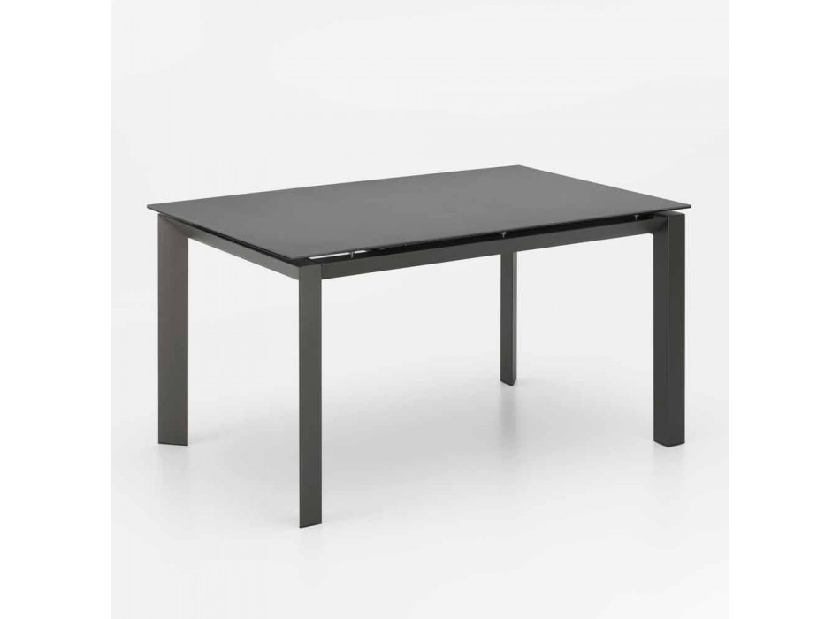 Design ausziehbarer Tisch mit Keramik- und MDF-Platte, Nosate Viadurini