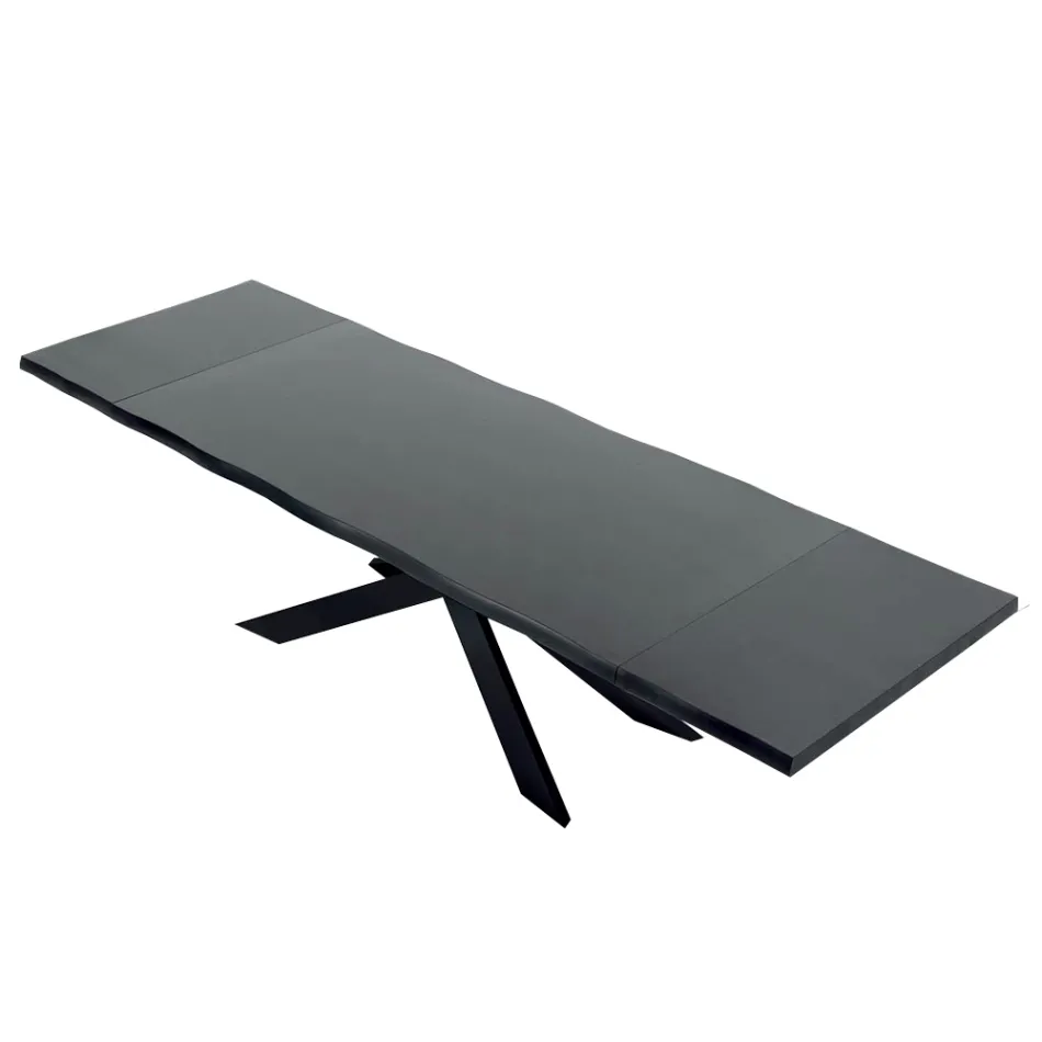 Ausziehbarer Tisch für bis zu 14 Sitzplätze aus furniertem Holz, hergestellt in Italien – Grotta Viadurini