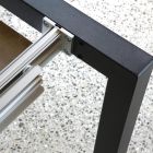 Ausziehbarer Tisch bis 230 cm in Metall und Glaskeramikplatte - Klaus Viadurini