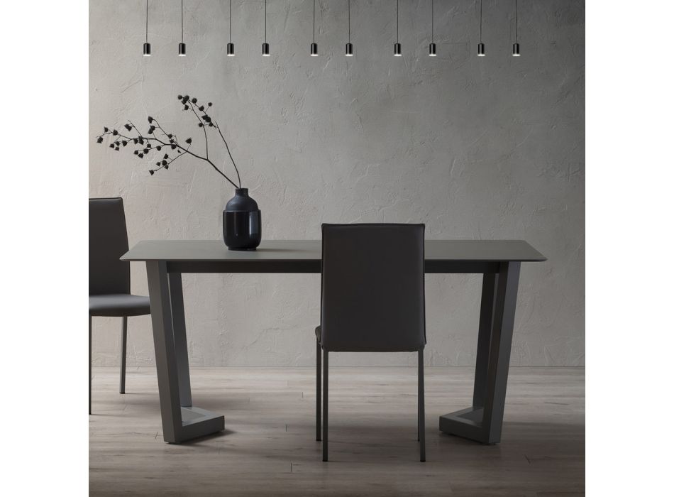 Ausziehbarer Tisch bis zu 300 cm in geschichtetem Fenix Made in Italy - Bastiano Viadurini