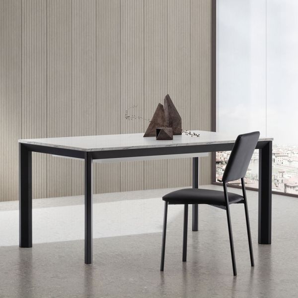 Ausziehbarer tisch bis 334 cm aus aluminium und hpl made in italy - filiberto