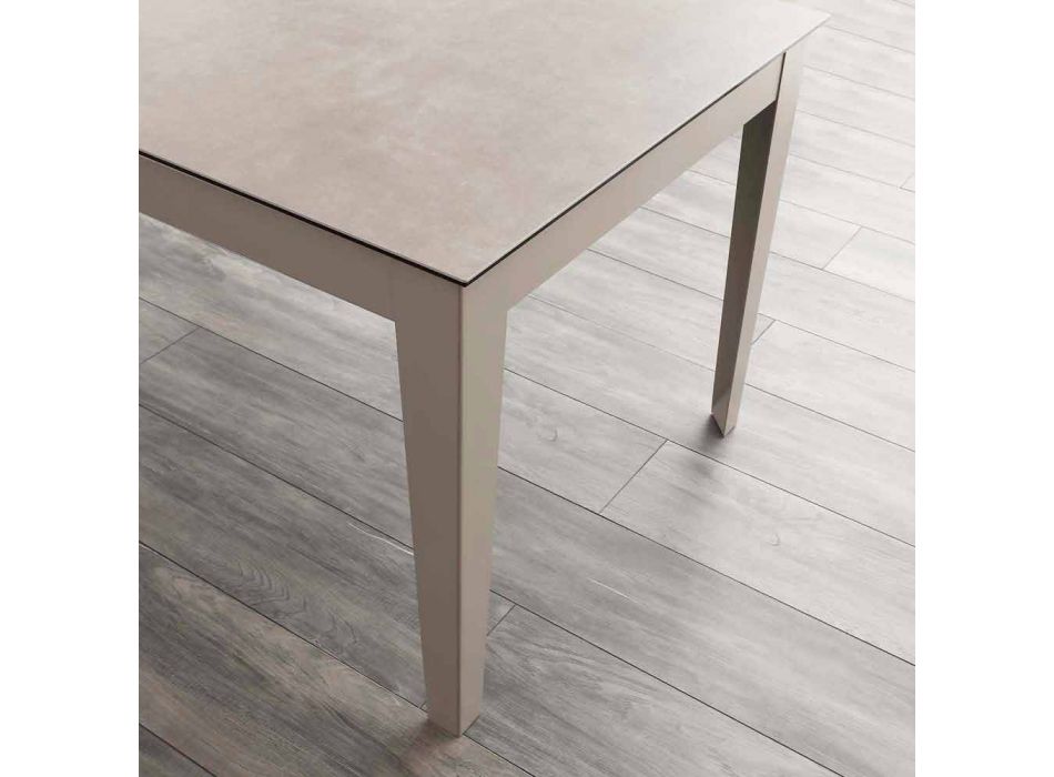 Cagliari ausziehbarer Tisch bis 380 cm aus Glaskeramik und Metall Viadurini