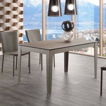 Cagliari ausziehbarer Tisch bis 380 cm aus Glaskeramik und Metall