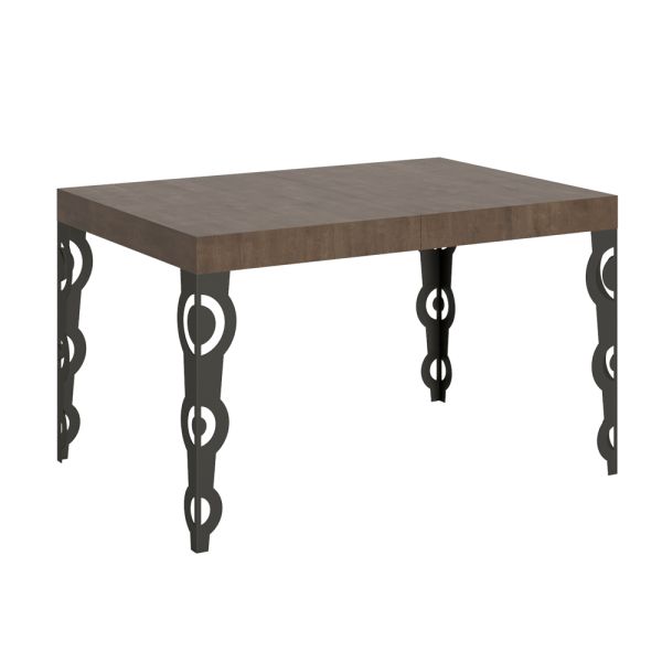 Ausziehbarer tisch bis zu 4 m aus melaminholz und eisen, hergestellt in italien – marella