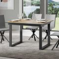 Ausziehbarer Tisch bis 220 cm aus Holz und Eisen Made in Italy – Nuvola