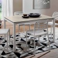 Ausziehbarer Tisch Bis zu 238 cm aus Laminam und Metall Made in Italy - Remigio
