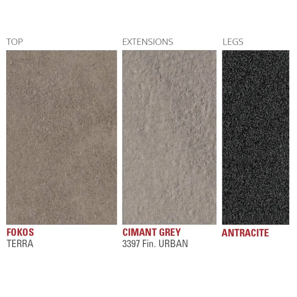 Ausziehbarer Tisch bis 240 cm mit Laminam-Platte. Hergestellt in Italien – maltesisch Viadurini