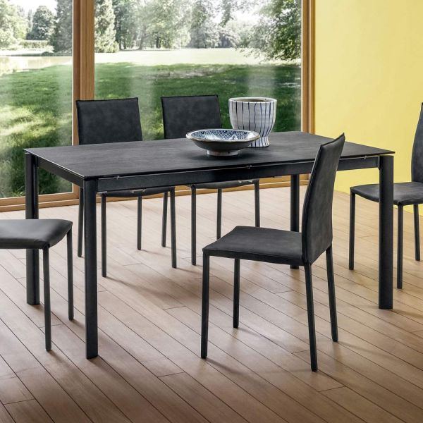 Ausziehbarer tisch bis zu 240 cm mit laminamplatte made in italy - maltesisch