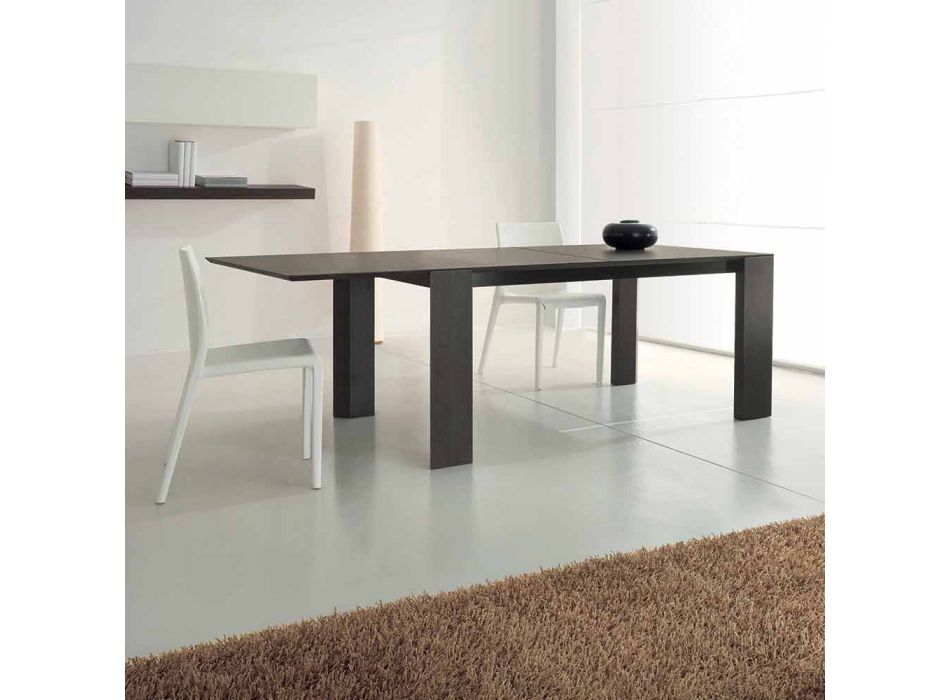 Ausziehbarer Tisch Bis zu 245 cm aus Wengè-Eichenholz von Design - Ipanemo Viadurini