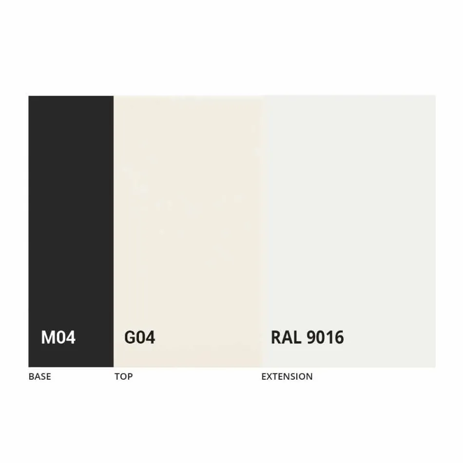 Ausziehbarer Tisch Bis zu 250 cm mit Glasplatte Made in Italy - Pitagora Viadurini