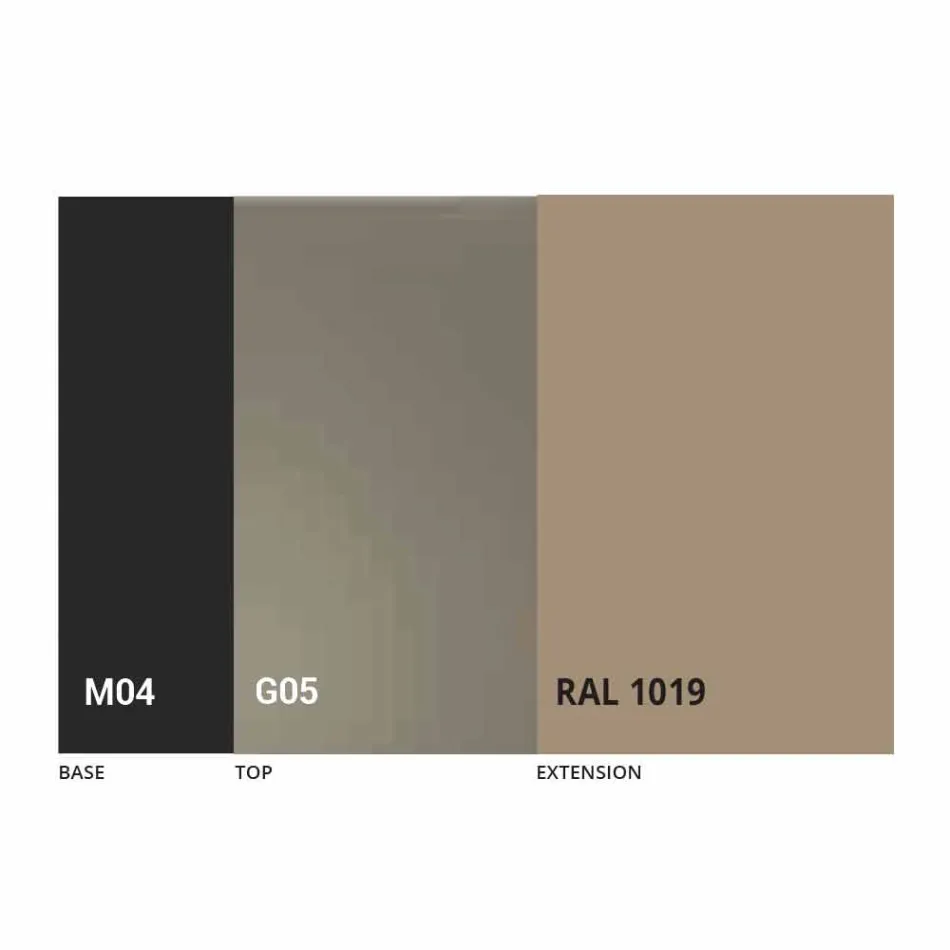 Ausziehbarer Tisch Bis zu 250 cm mit Glasplatte Made in Italy - Pitagora Viadurini