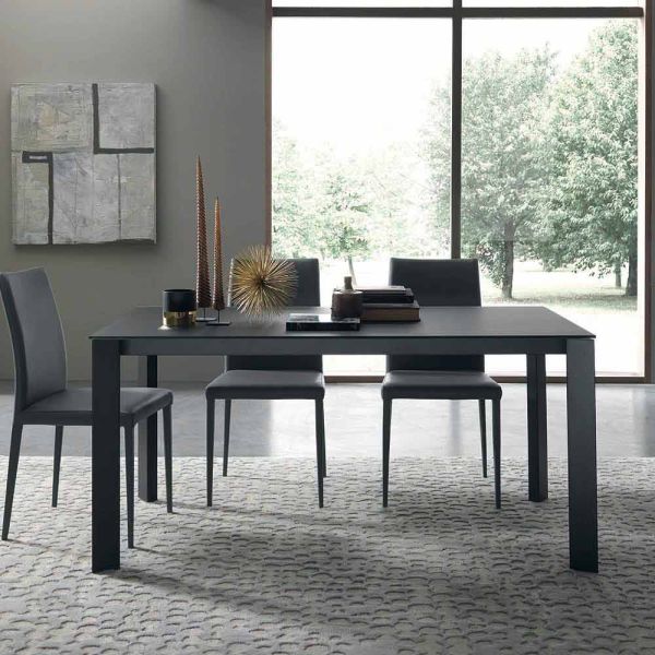 Ausziehbarer tisch bis zu 250 cm mit glasplatte made in italy - pitagora