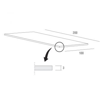 Ausziehbarer Küchentisch aus Fenix und Metall Made in Italy