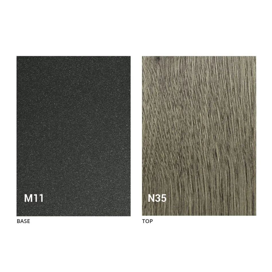 Ausziehbarer Tisch bis zu 280 cm aus Holz und Metall Made in Italy - Gallotto Viadurini