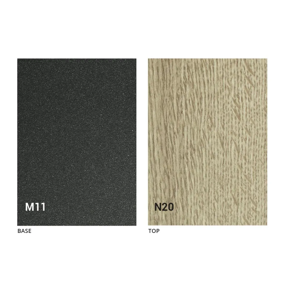 Ausziehbarer Tisch bis zu 280 cm aus Holz und Metall Made in Italy - Gallotto Viadurini