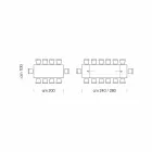 Ausziehbarer Tisch bis 280 cm aus Glas und furniertem Holz – Eugrafo Viadurini