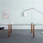 Ausziehbarer Tisch Bis zu 280 cm aus transparentem Glas Made in Italy - Sopot Viadurini