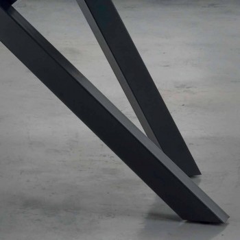 Ausziehbarer Tisch bis 300 cm aus Fenix und Stahl Made in Italy - Settimmio