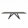 Ausziehbarer Tisch bis 300 cm aus Fenix und Stahl Made in Italy - Settimmio