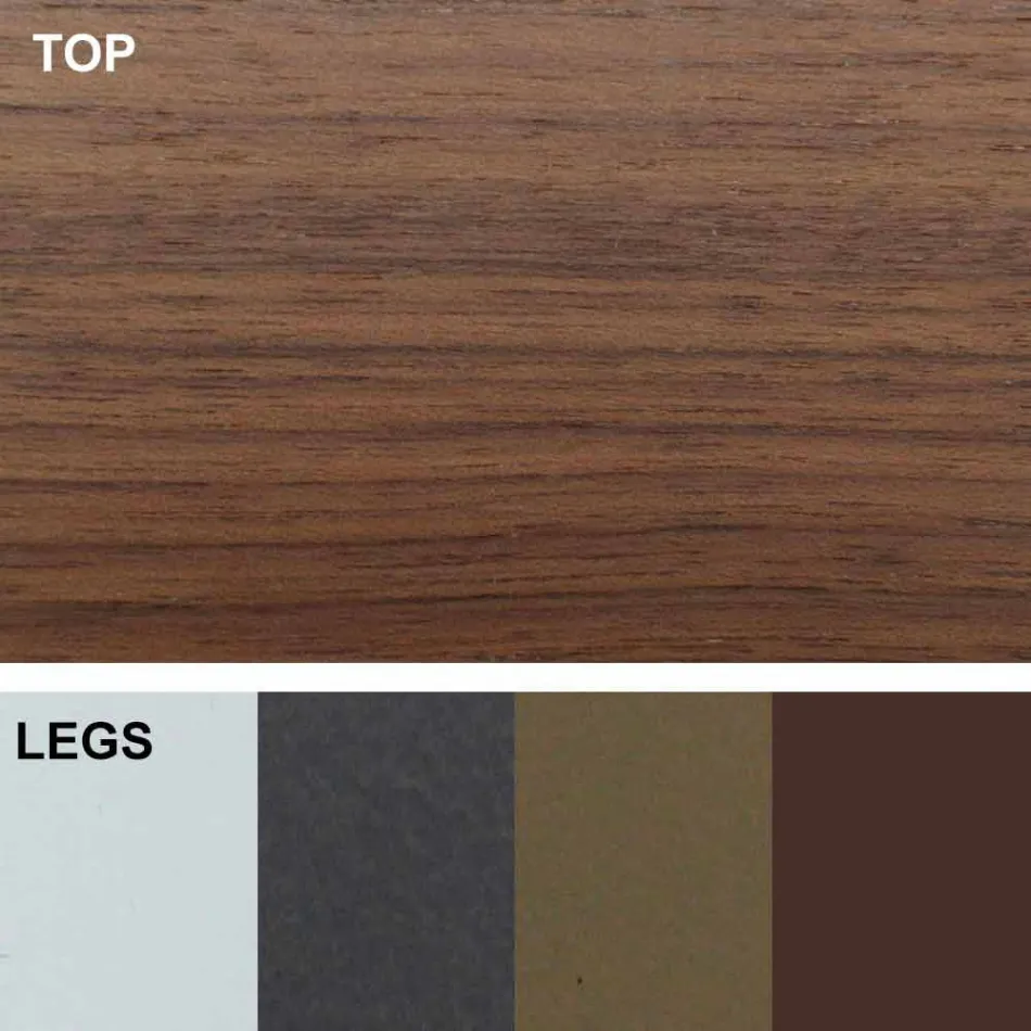 Ausziehbarer Tisch bis 300 cm aus Holz und Stahl, hergestellt in Italien – Settimmio Viadurini