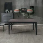 Ausziehbarer Tisch bis zu 316 cm in Melamin und Metallgestell – Weihrauch Viadurini