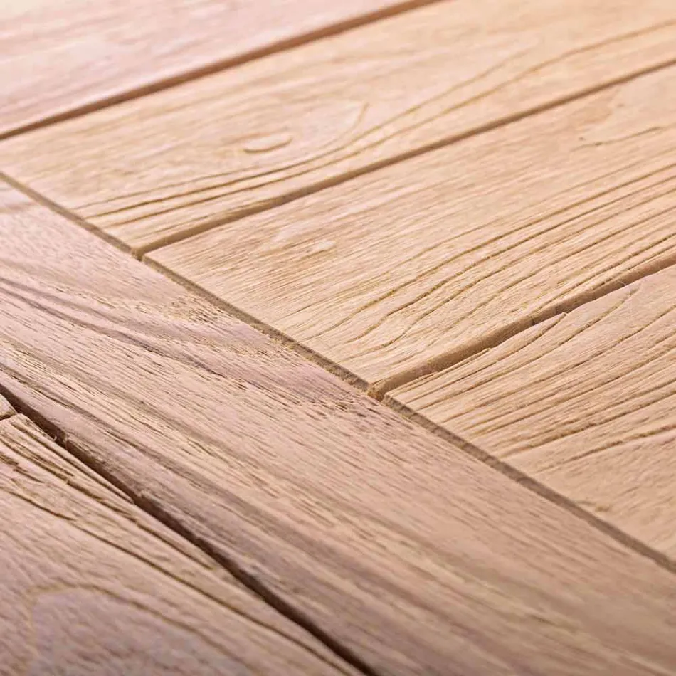 Ausziehbarer hölzerner Garten-Designtisch für 6 Personen Homemotion - Hunter Viadurini