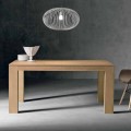 Design ausziehbarer Tisch aus Eichenholz made in Italy, Sondrio
