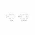 Moderner ausziehbarer 14-Sitzer-Tisch mit Laminatplatte, hergestellt in Italien – Ezzellino Viadurini