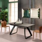 Moderner ausziehbarer Tisch mit Metallbeinen, Villongo Viadurini
