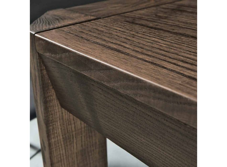 Moderner ausziehbarer Tisch mit Trapezbeinen aus Eschenholz Viadurini