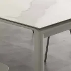 Moderner ausziehbarer Tisch mit Filadelfia Keramikglasplatte Viadurini