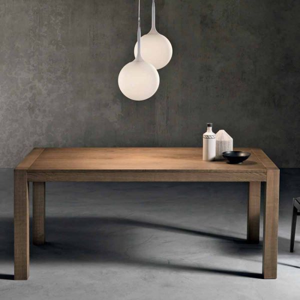 Moderner ausziehbarer tisch aus eschenholz made in italy, parre